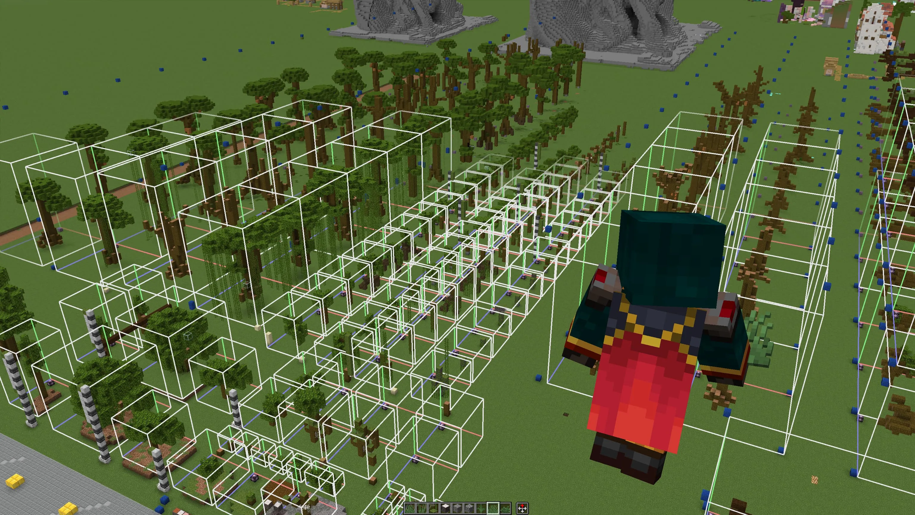 Extended world changes shown through structure placement guides