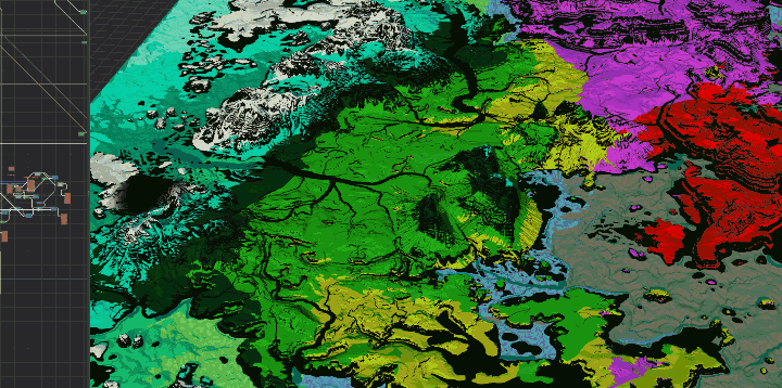 Animated overview of an intensive multibiome terrain rework
